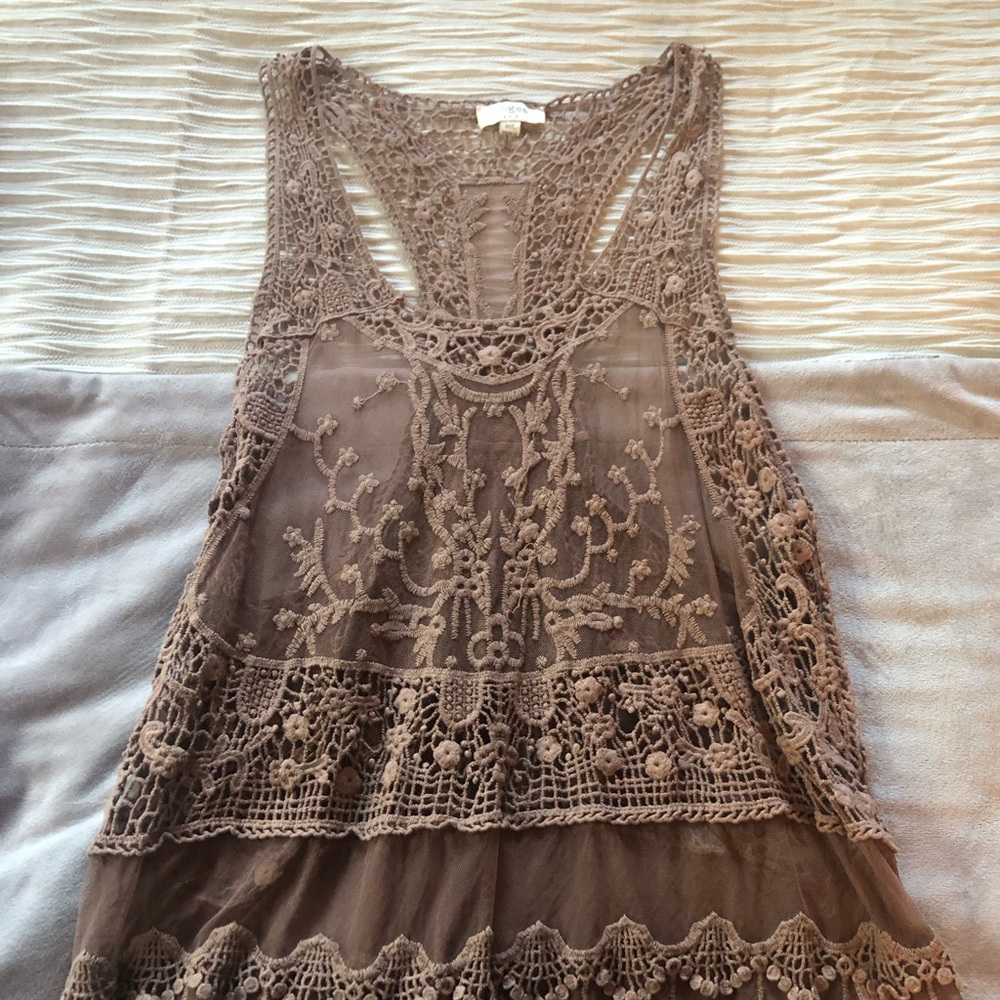 Umgee Sheer Lace Top